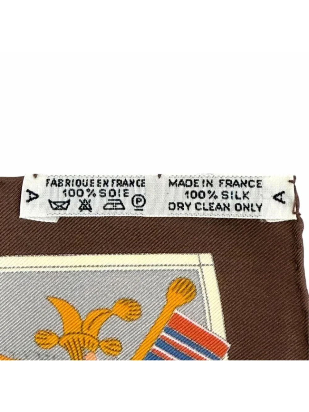 Hermes les Ameriques Colombvs Americas Columbus Carre 90 Silk 100% Scarf Brown